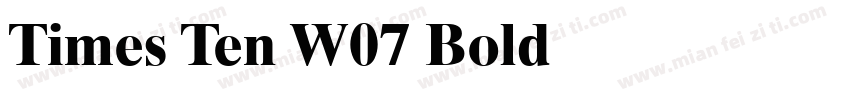Times Ten W07 Bold字体转换